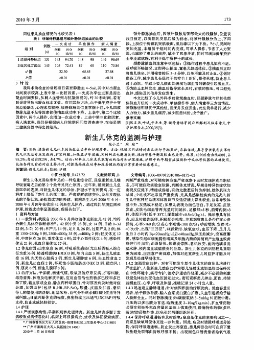 新生儿休克的监测与护理