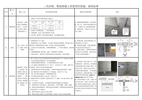 2016-3-1-二次结构施工质量管控措施、验收标准-南京万达茂