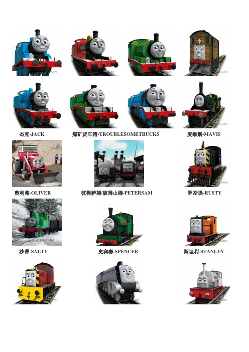 托马斯所有人物图片和名字(自制)