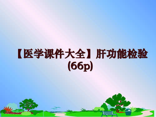 最新【医学课件大全】肝功能检验 (66p)PPT课件
