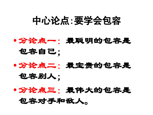 分论点的提炼