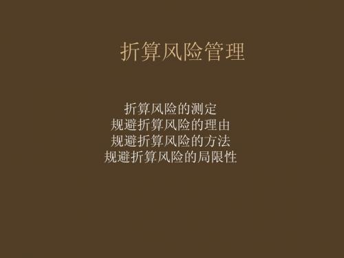 折算风险管理