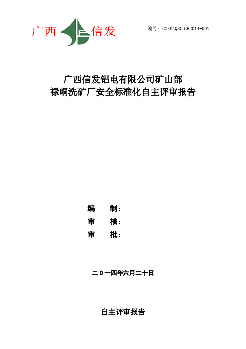 矿山安全标准化自评报告(完整版)