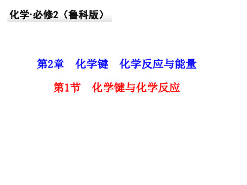 鲁科化学必修2第二章1化学键和化学反应(共28张PPT)