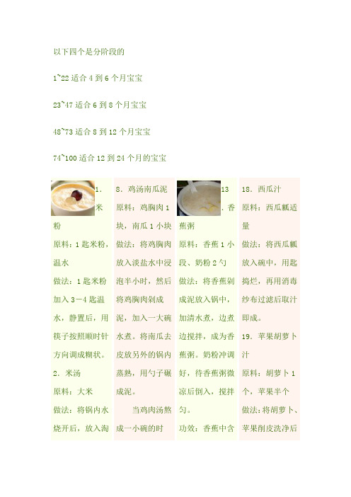 宝宝辅食100款(DOC)