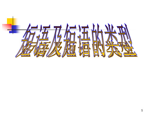 短语结构类型(ppt课件