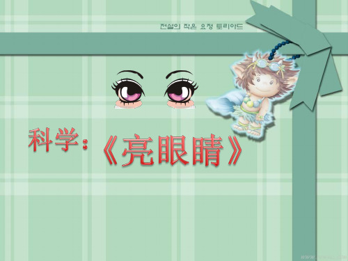 幼儿园ppt课件小班课件-科学《亮眼睛》