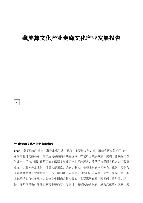 藏羌彝文化产业走廊文化产业发展报告