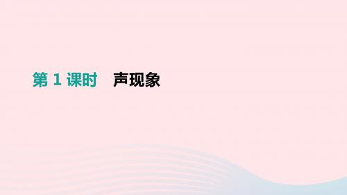 安徽专用2019中考物理高分一轮第01单元声现象课件