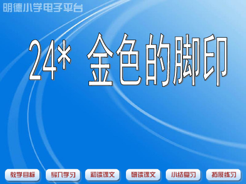 1295金色的脚印PPT课件