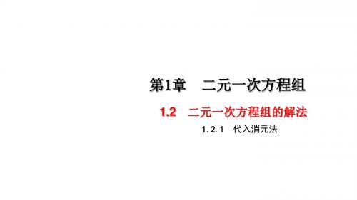 湘教版七年级数学下册课件：1.2 二元一次方程组的解法