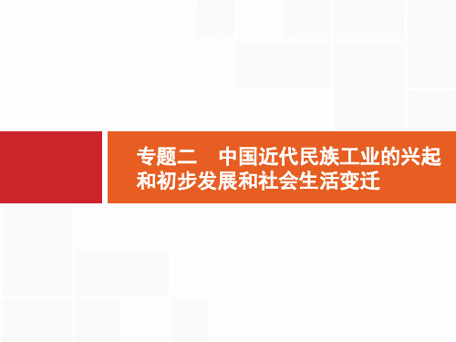 2020届浙江高考历史(选考2)课件：5.2 中国近代民族工业的兴起和初步发展和社会生活变迁 