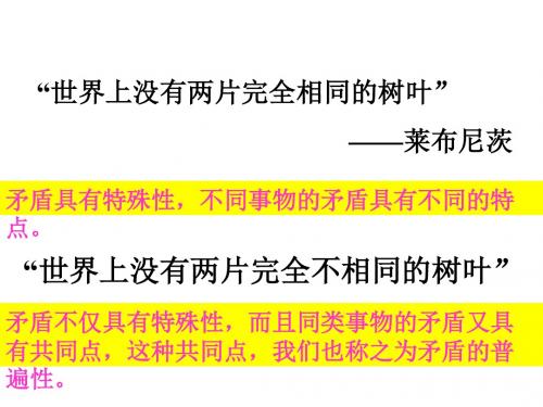 高二政治矛盾普遍性和特殊性的关系