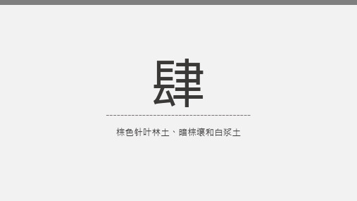 第四章 棕色针叶林土