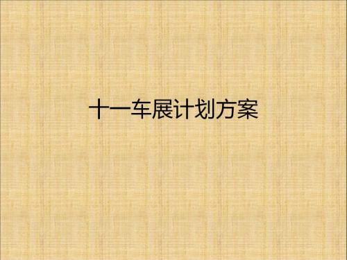 十一车展方案