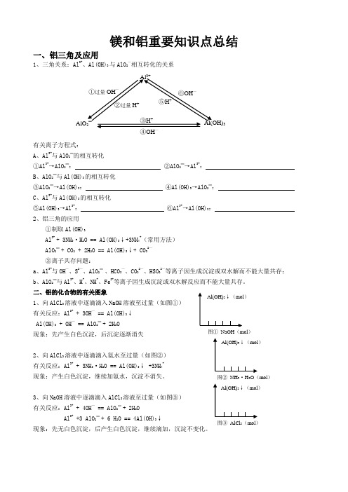 镁和铝重要知识点总结