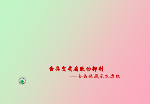 【精品课件】食品变质腐败的抑制