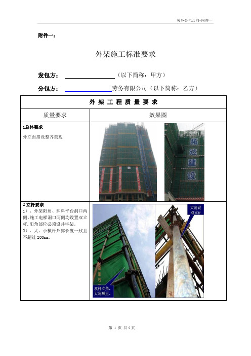 楼房建筑施工外架施工标准要求