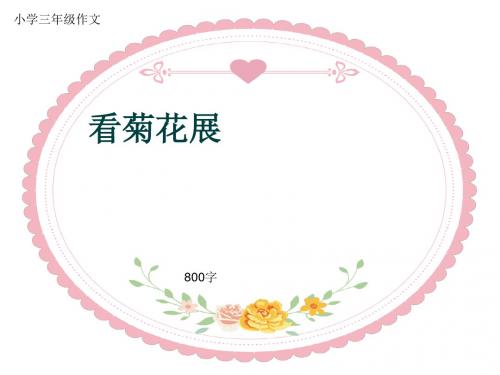 小学三年级作文《看菊花展》800字(共10页PPT)