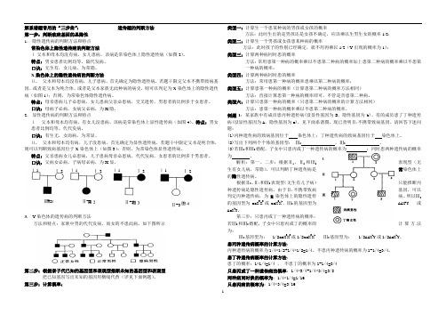 高中生物 有关遗传题的判断方法