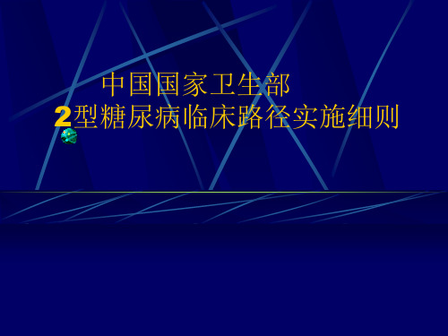 2型糖尿病临床路径