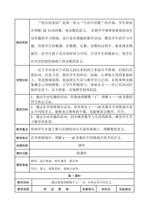 《快乐的家园》教学设计