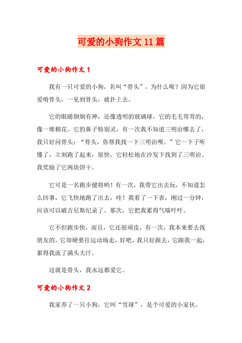 可爱的小狗作文11篇