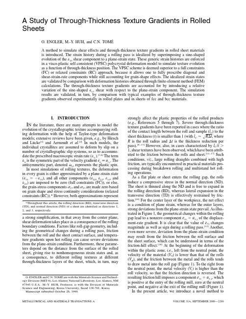 A study of through-thickness texture gradients in rolled sheets