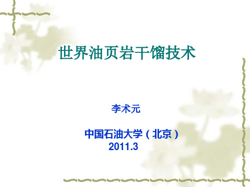 世界油页岩干馏技术2011