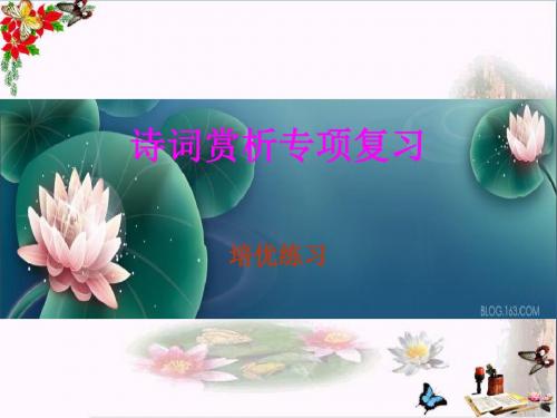 中考复习诗词赏析专项复习PPT优秀课件