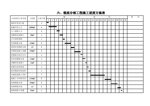 整套完整的施工进度网络图