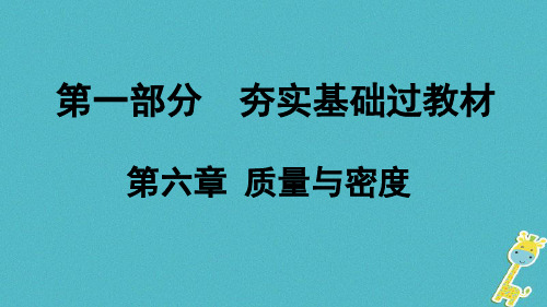 中考物理第一部分夯实基础过教材第六章质量与密度复习课件