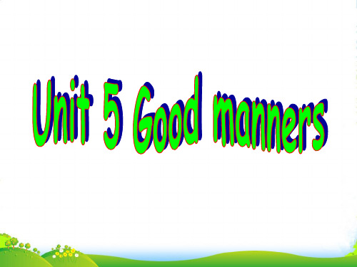 牛津译林八年级英语下Unit5 Good manners Revision课(共24)