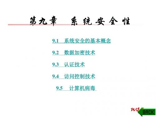 操作系统复习课件第9章系统安全性