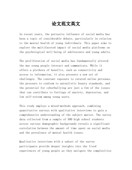 论文范文英文