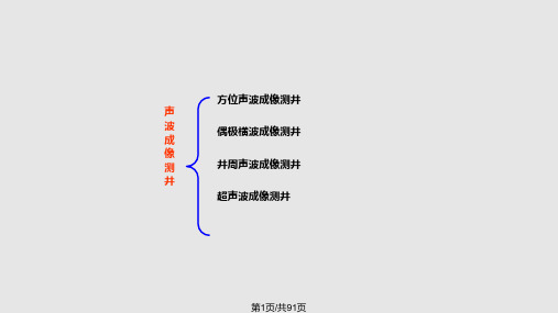 小学教育石油工程测井声波测井基础声速声幅改PPT课件