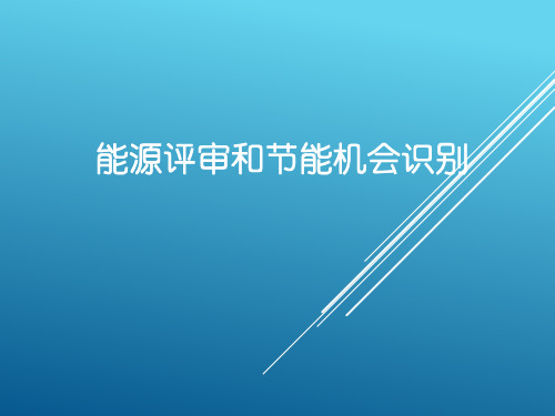 能源评审和节能机会识别