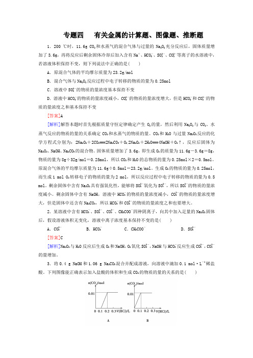 有关金属的计算题、图像题、推断题附答案..