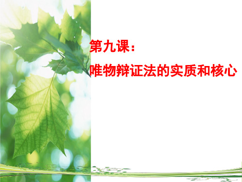 唯物辩证法的实质和核心复习课件
