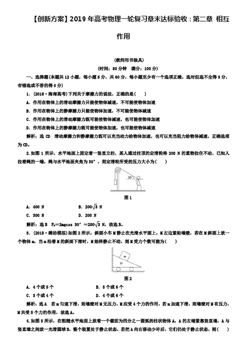高考一轮复习【第二章】《相互作用》章末达标验收(含答案)