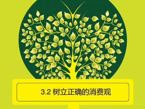 3.2树立正确的消费观