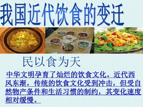 【高中历史】我国近代饮食的变迁PPT课件