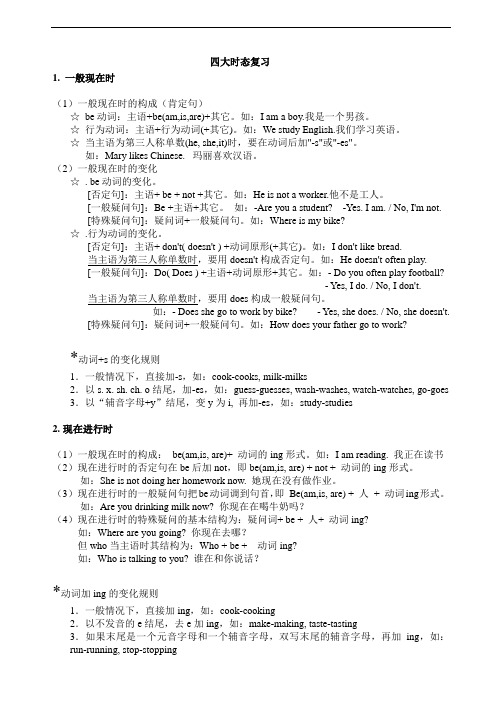 小学英语语法_四大时态