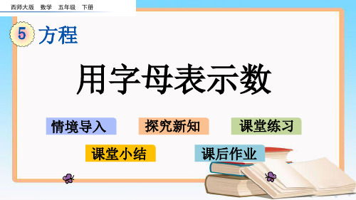 西师大版五年级数学下册5.1 用字母表示数.pptx