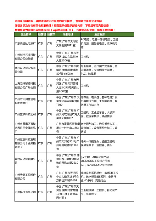 新版广东省广州工控机工商企业公司商家名录名单联系方式大全14家