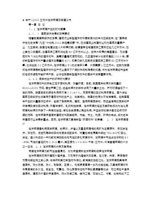 泡沫项目建议书