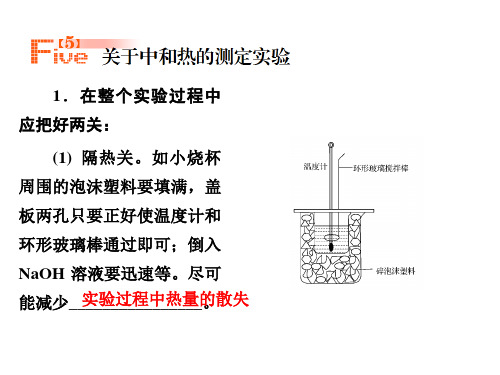 中和热实验测定及误差分析