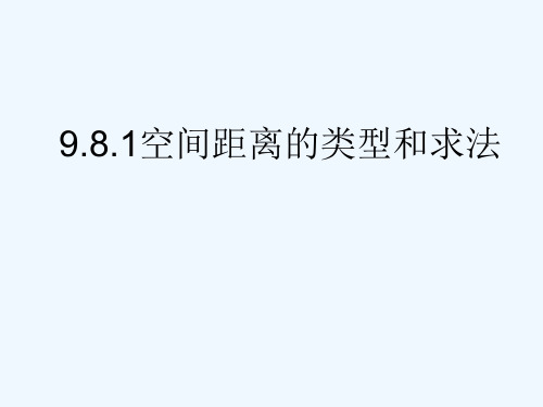 空间距离的求法 PPT课件