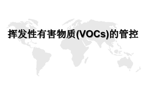 汽车VOC介绍及管控措施