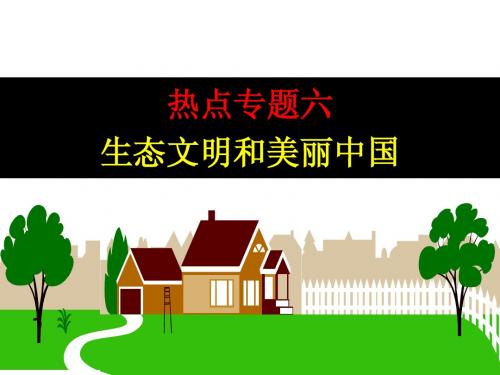2013中考专题复习：生态文明美丽中国